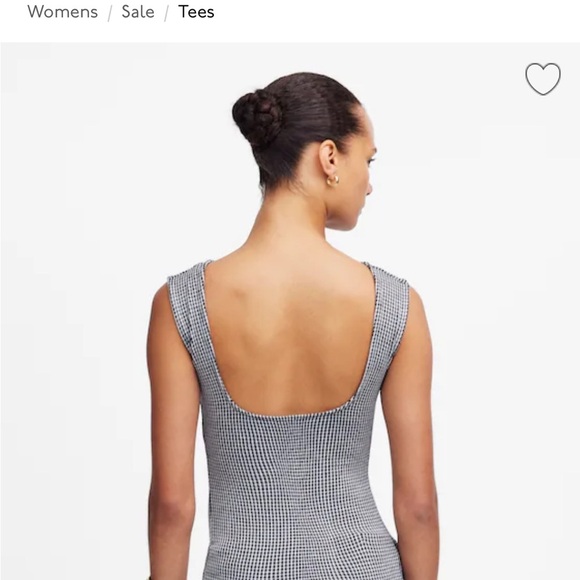 Madewell Black and White Checkered Tank Top - Picture 3 of 3